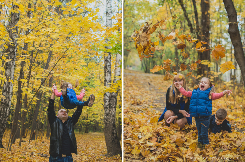 Семейная фотосессия осенью на природе